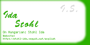 ida stohl business card